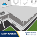 Canopy membran bergaransi - tenda Membrane tempat parkir Jakarta - kanopi atap membrane murah. 