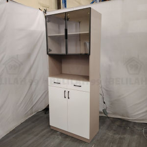 (FREE INSTALLATION) Belilah Buffet Cabinet Kabinet Dapur Glass Display Sideboard Rak Simpanan