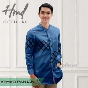 Hmd-Store Baju Koko Pria Lengan Panjang Style Muslim Pria Baju Koko Dewasa Terbaru 2023 B9722