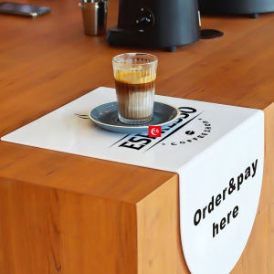 ป้ายสั่งเคาน์เตอร์กาแฟ วัสดุอะครีลิค ขนาด 15x12cm ป้ายตั้งโต๊ะ "สั่งซื้อที่นี่" ป้ายหยิบขึ้นมา