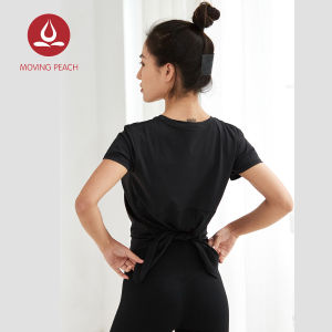 Moving Peach Women T-Shirts 2 Way Wear Mesh Shirt Sleeve Tops Yoga Wear Fashion Shirt ATJ