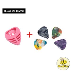 MaxPlus 0.5mm 1mm Guitar Pick Colorful Picks For Bass Electric & Acoustic Guitars