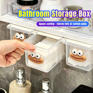 Talao Clear Pull-Out Drawer Storage Organizer Bathroom Counter Container for Cotton Pads Cotton Swabs 1Pc