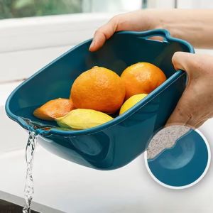 8PCS Kitchen Sink Vegetable Drainer Fruit Basket for Multifunctional Stackable Washing Basin Drain