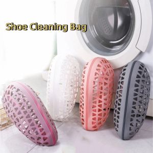 CILL 2Pcs Anti-Deformation Shoe Washing Machine Bag Silicone Easy to Clean Shoe Cleaning Bag Portable Reusable Shoe Protection Bag for Home