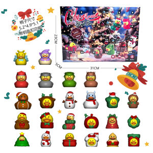 Đồ chơi hộp quà Giáng sinh cho trẻ em vịt vinyl vịt vàng nhỏ bộ quà tặng Giáng sinh loạt băng tuyết mới