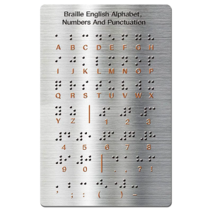 Professional Braille Letter Board with Raised Dots Number and Punctuation Learning Boards Portable Braille Teaching Aid
