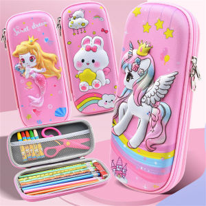 【Low Price】Cartoon Pencil Box Cartoon Pencil Box Creative Pencil Storage Multifunctional Stationery Storage Box With RulerScissorsPencilEraser and Pencil SharpenerKids Gift School Supplies