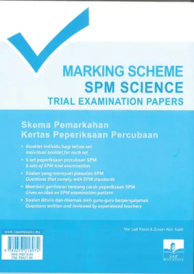 【SAP】Marking Scheme SPM Trial Examination Papers Dwibahasa — Skema Pemarkahan Kertas Peperiksaan Percubaan SPM 2023 2024
