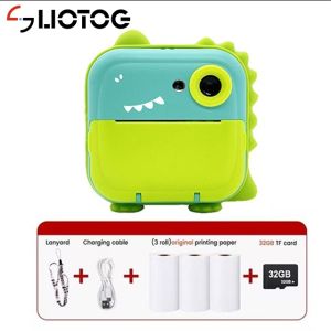 LIOTOG Q5 Kid Mini Digital Camera Instant Print 2.4" Touch Screen HD Video Photo Camera Printer for Photography Birthday Christmas Gift Toys With Print Paper