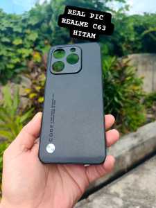 IDEA CASE - Realme C63 Soft Case Kulit Leather Vegan Silikon Casing Handphone