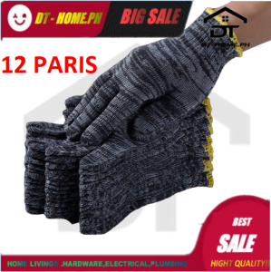 MW 24pcs/12Pairs cotton gloves Good Quality Thick Cotton gloves HEAVYDUTY for construction