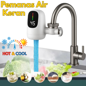 BERGARANSI Keran Pemanas Air otomatis listrik Wastafel Dapur Toilet kamar mandi panas dingin ZSW-D03