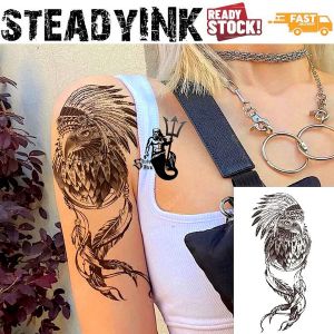 [𝚂𝚝𝚎𝚊𝚍𝚢𝙸𝙽𝙺] Tattoo Sticker Waterproof Tatu Pelekat | Native American Indiana Dreamcatcher Eagle | Makeup Event Festival Party |