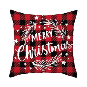 Christmas Pillow Case Red Pillowcase Cushion Cover Decoration For Home Christmas Decor 16x16 inch