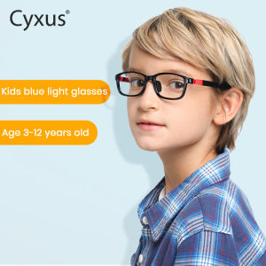 Cyxus Anti Blue Light Glasses For Kids Computer Gaming Glasses Ages 3-12 Anti Radiation Anti Glare Eye Protection Strong Flexible Soft Frame 6007