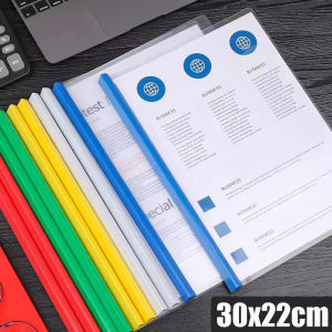 10Pcs A4 Transparent Book Cover with Sliding Bar / Waterproof Plastic Wrapper / for Notebook Presentation Resume Folder / Office School Supplies