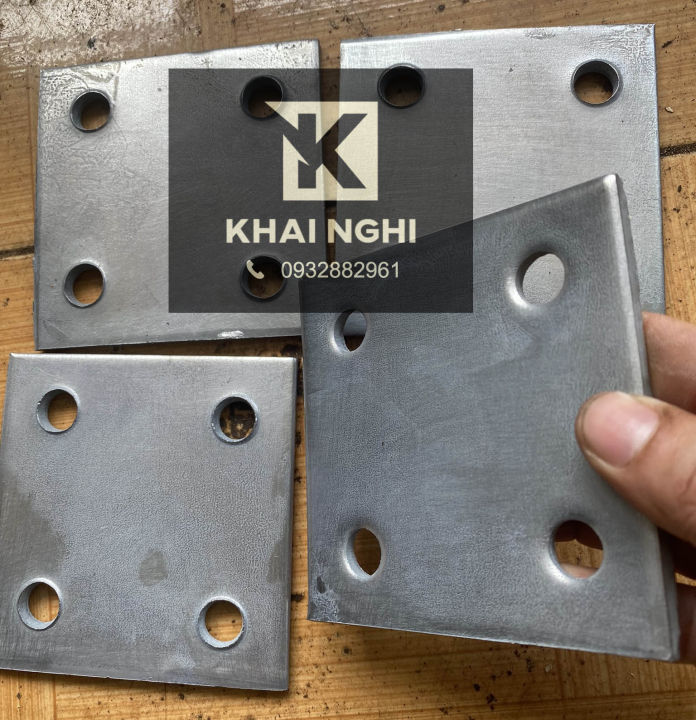 Đế sắt mạ kẽm, đế thép bản mã kẽm dày 5mm kích thước 10x10cm, 15x15cm, 20x20cm.