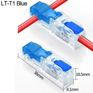 20PCS T-Type Stripping Free Splice Wire Connector with Lever Junction Box for Led Lighting Electrical Wiring Connectors Crimp Terminal