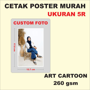 (5Pcs) PAKET Cetak CUSTOM FOTO Ukuran 5R ( 12.7 x  17.8 cm)
