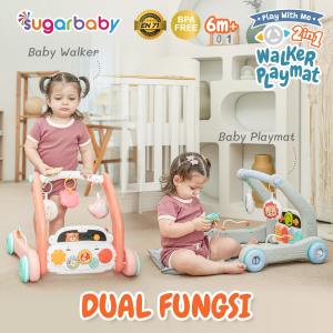 Sugar baby Play with Me 2in1 Baby Walker&Playmat/Push Walker/Alat Bantu Jalan Anak
