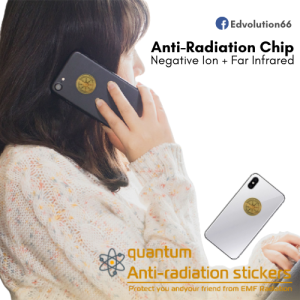 Radiation Chip For Mobile Phone EMF Harmonizer & Heat Reducer Chip Round Shape Gold