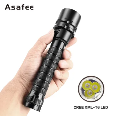 Asafee FL001D Portable XML L2/T6 Diving Flashlight 18650 Scuba Dive Light 50M Underwater Waterproof Tactical led Flashlights Lantern lamp