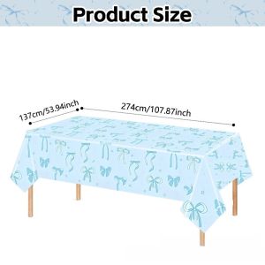 Christmas Disposable Tablecloth White Pink Table Cover Plastic Rectangle Desk Cloth for Birthday Wedding Party Table Decor Xmas