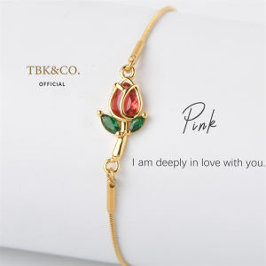TBK Tulip Bracelet 18K Gold Fashion Bracelet and Anklet Accessories for Women Hypoallergenic 1147b