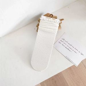 【CozyNesto】จัดส่งจากกรุงเทพ! ถุงเท้าผู้หญิง JK ลายลูกไม้ขาวดำลายจุด ปักลายใบโคลเวอร์สี่แฉก ถุงเท้าโลลิต้า นุ่มสบายผิว เหมาะกับทุกสไตล์