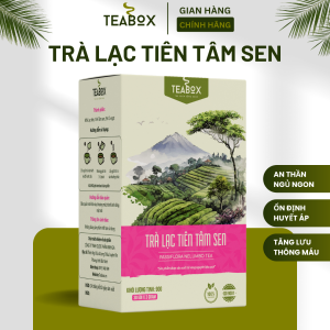 Trà Lạc Tiên Tâm Sen giúp ngủ ngon an thần ổn định huyết áp| hộp 30 gói x 3g túi lọc Teabox