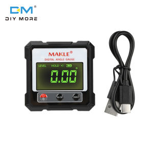 เครื่องวัดมุมเลเซอร์แบบดิจิตอลสองด้านเครื่องวัดระดับการเอียงตัววัดมุม Alas Magnetik อุปกรณ์วัดมุมแม่เหล็กชาร์จไฟได้