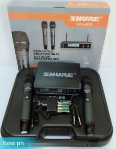Shure SG-800 2 Channel UHF Professional Wireless Microphone System with Black Case