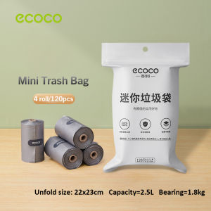 Ecoco Trash Bin Minimalist Mini Trash Can with Cover for Table Desktop Small Size Double Layers