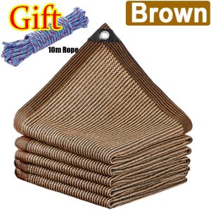 Anti UV95% Sunshade Net Outdoor Garden Shade Cloth for Plants Thicken Sun Protection Net Black Brown
