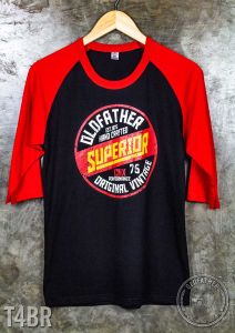 เสื้อแขนสามส่วน เสื้อแขนสามส่วนวินเทจ เสื้อไหล่สโลป เสื้อยืด เสื้อยืดวินเทจ Original Vintage  ( รหัสสินค้า T 4 )  Man Clothing