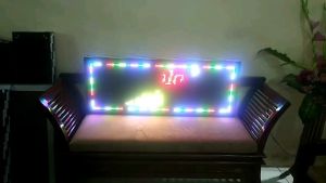 Running teks berwarna outdoor indoor 100 x 40 cm setting by wifi HP iklan tulisan berjalan Doso Solo LED