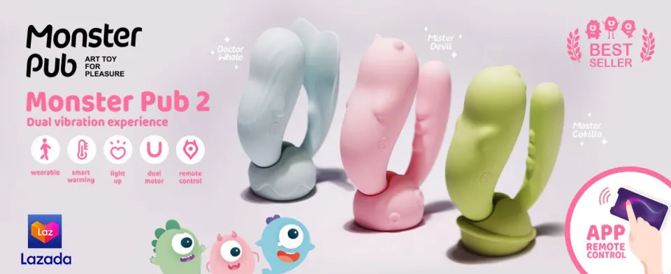 MONSTER PUB SEX TOY 2 App Controlled Dual Stimulation Remote Controlled  Vibrator (Dr. Whale) Automatic Sextoys For Women Pure Passion Toy Sex  Vibrator For Girls