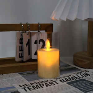 Electronic Candle Light Glow Swing Wick Acrylic Cup LED Glowing Candle Light Flameless Home Decoration