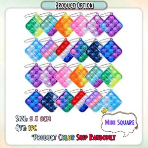 [Choo Choo Toy] Mini Push Pop Bubble Fidget Sensory Toy Keychain Funny Anti-Stress Fidget Mainan Pop 解压泡泡乐 - BT299-Mini