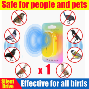 50 years without birds Intelligent anti bird repellent outdoor Ultrasonic AI chip Intelligent frequency conversion pigeons repellent No need to charge penghalau burung merpati 360° eviction High frequency resonance sound waves crow repellent 智能驱鸟神器 赶鸟神器