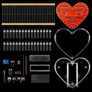 DIY Heart Shaped RGBs LED Soldering Kit for Students and Beginner for Valentines Day and Mother Day Handmade