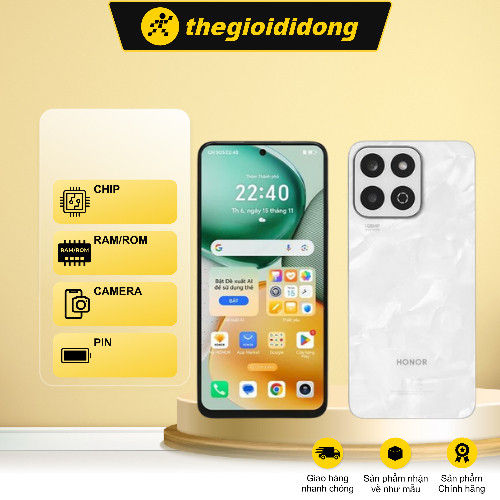 Điện thoại Honor X7c 8-256 Trắng 6000 mAh