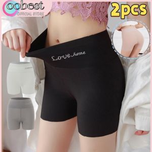 oobest กางเกงกางเกงผ้าไหมผู้หญิงแบบ2 In 1กางเกงซับในเป็นมิตรกับผิวเพื่อความปลอดภัยและระบายอากาศได้ดีกางเกงซับในฤดูร้อน