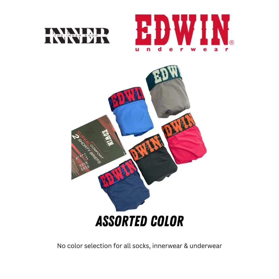 EDWIN SHORTY【EN9014-2】Edwin Mens Underwear Superfine Microfiber Spandex  2pcs