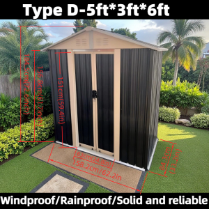 Outdoor garden Storage metal shed large backyard storage setor laman Besar outdoor Garden Shed Cabinet Mini house 工具房