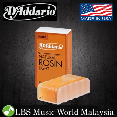 Daddario VR200 Rosin High Quality for Bow Violin Viola Cello Double Bass Natural Light (VR 200)