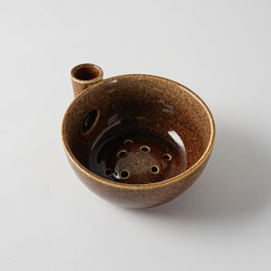PHYSILOLOGY UNINHABITED86ED8 Ceramic Berry Swirl Bowl Rinse Built-In Drain Slots Fruit Washing Bowl  Water Inlet Produce Washing Bowl Fruit Rinsing