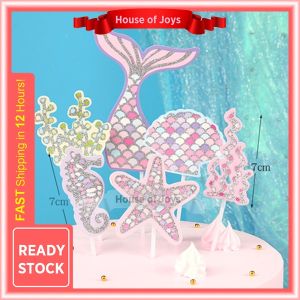 [Ready Stock] 6 pcs Mermaid Cake Topper Decoration