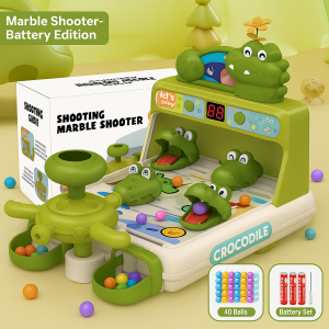 🐊Childrens crocodile pinball game machine level shooting scoring target childrens educational early education parent